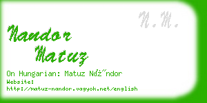 nandor matuz business card